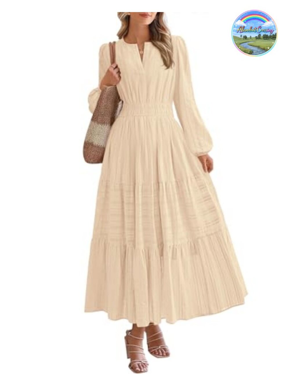 Women's Cotton Midi Maxi Dress with Pockets